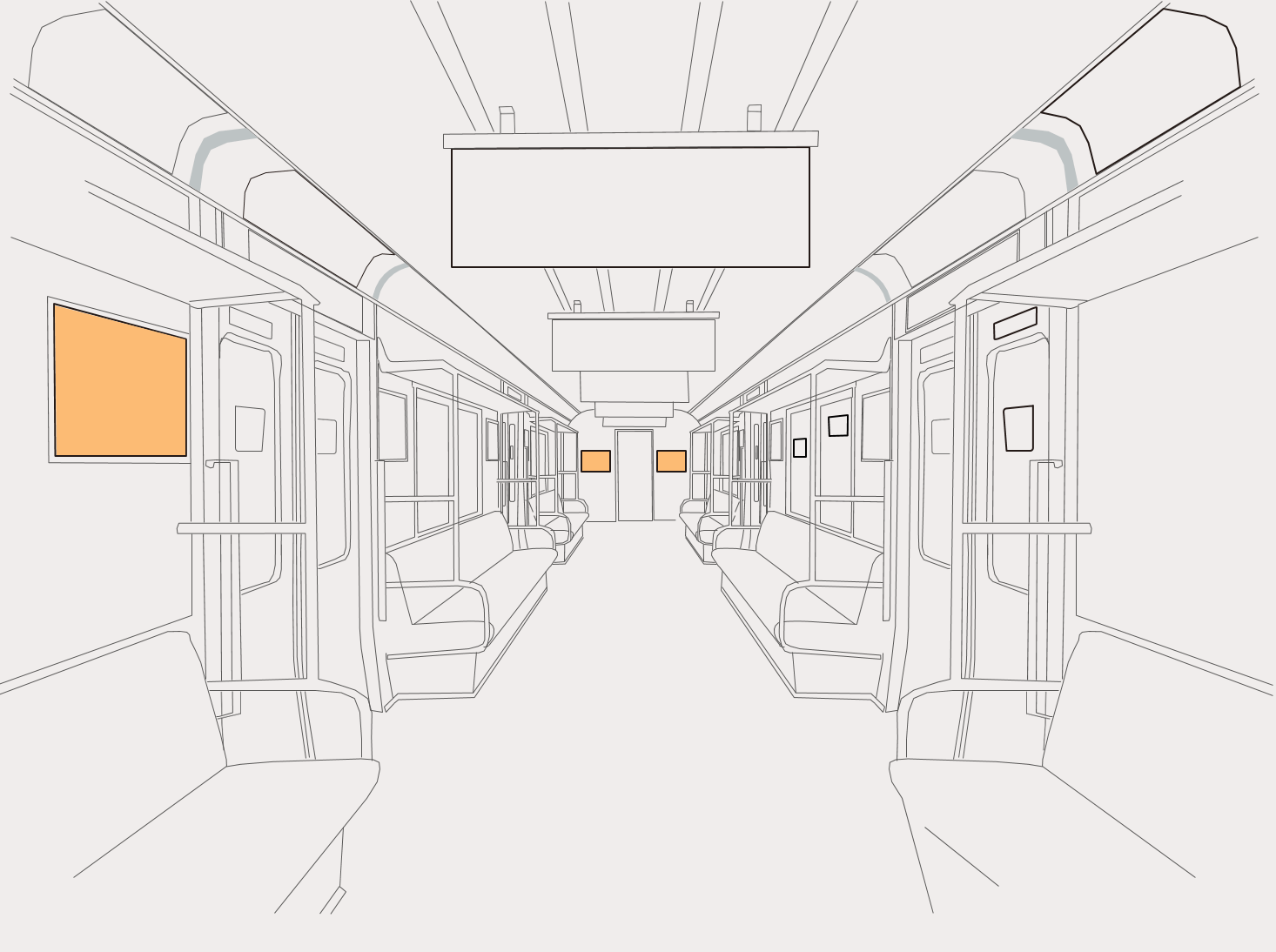 ドア横ポスター・連結部ポスター